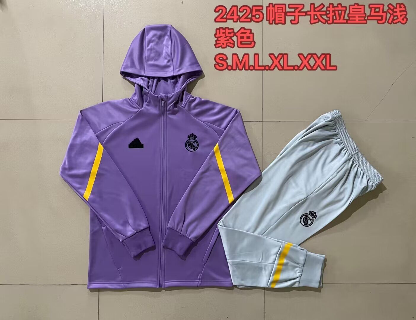 AAA Quality Real Madrid 24/25 Hoodie Tracksuit - Purple